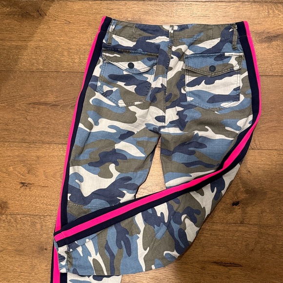 MOTHER CAMOUFLAGE PANTS BLUE PINK STRIPED SIZE 27 - Picture 4 of 5